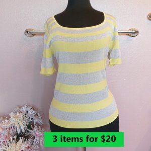 NEW Kenneth Miller Yellow/Silver Top-Size M